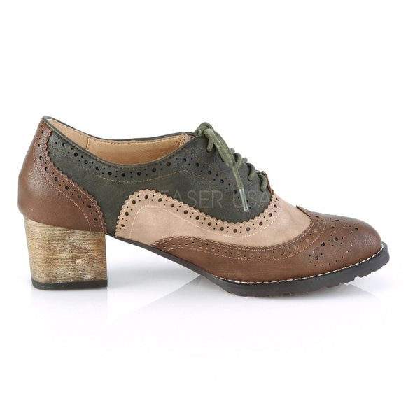 Spectator Lace Up Wingtip Oxford Saddle Shoes - Picture 5 of 5